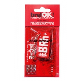 BrelOK z grupą krwi B Rh+ z Kartą ICE